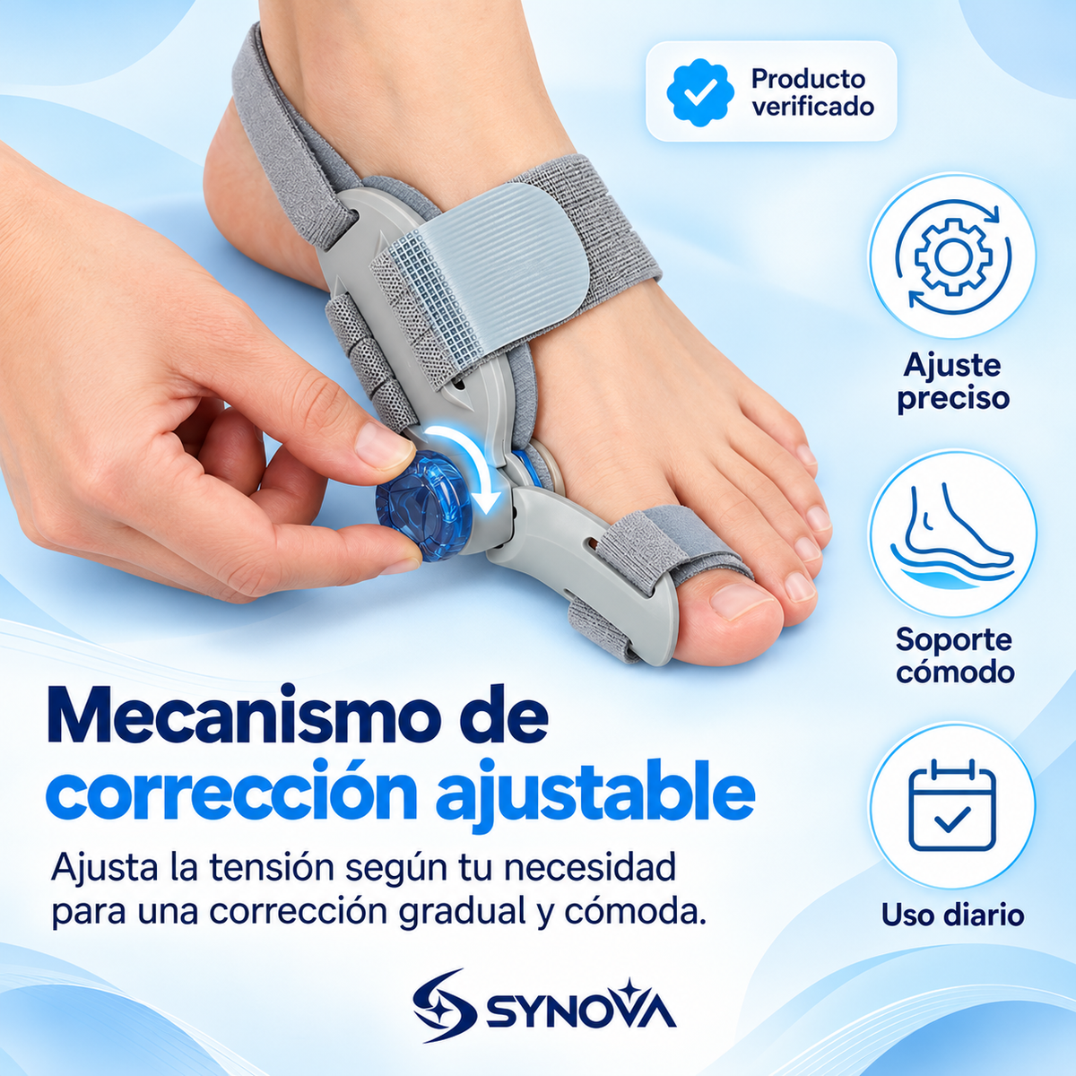 SYNOVA BunionFix™ | Corrector Ajustable de Juanetes
