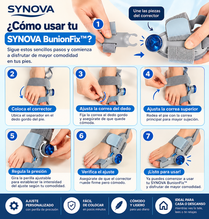 SYNOVA BunionFix™ | Corrector Ajustable de Juanetes